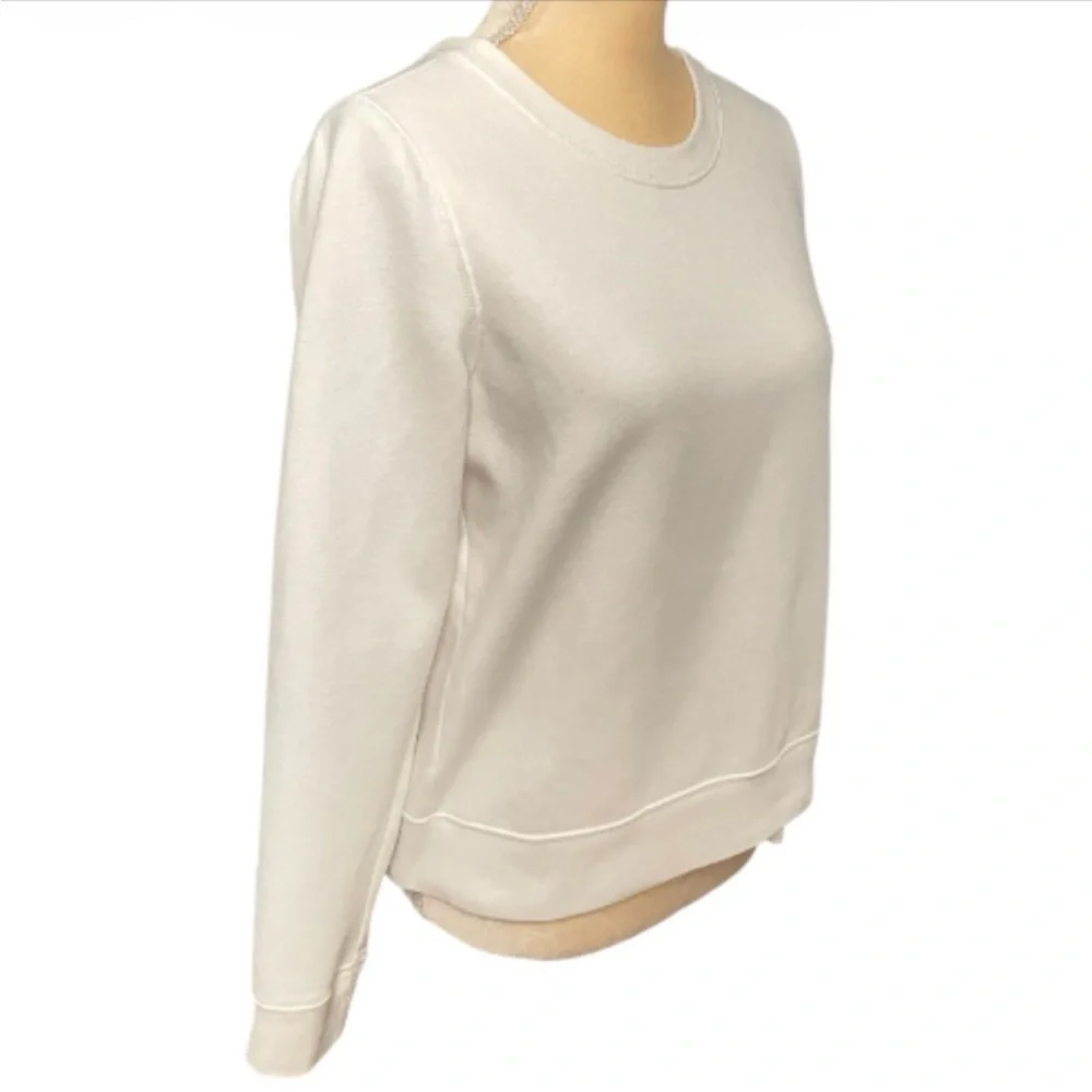 Abercrombie & Fitch White Lace Detail Sweatshirt Sz S